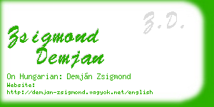 zsigmond demjan business card