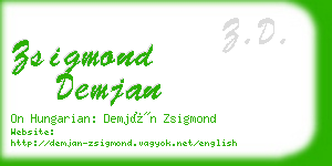 zsigmond demjan business card